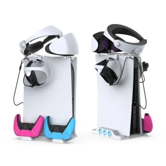 Dobe PS5 VR2 Stand Kit with Magnetic Fast Charging Cable TP5-2523 - White